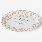 サファリ男女兼用アニマルオーガニックアニマルプリント ペーパープレート (アングル)