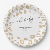 サファリ男女兼用アニマルオーガニックアニマルプリント ペーパープレート (正面)