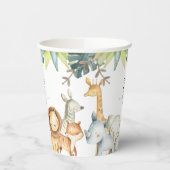 サファリ男女兼用ジャングル動物の赤ちゃんシャワー 紙コップ (左)