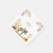サファリ男女兼用ベイビーシャワー スタンダードカクテルナプキン (角)
