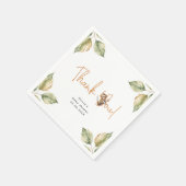 サファリ男女兼用ベイビーシャワー スタンダードカクテルナプキン (角)