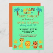 サファリ男女兼用ベイビーシャワー
