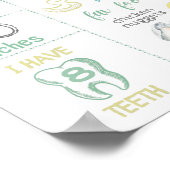 サファリ男女兼用ーの最初の誕生日ベビーファクト記号 ポスター (角)