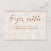 サファリ男女兼用ーベビーシャワーおむつラッフル エンクロージャーカード (正面)