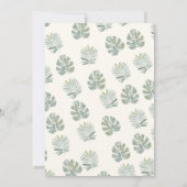 サファリ男女兼用ー動物のベビースシャワー 招待状 (裏面)