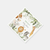 サファリ男女兼用ー動物の赤ちゃんシャワーナプキン スタンダードカクテルナプキン (角)