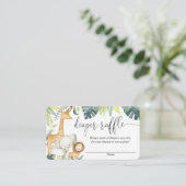 サファリ男女兼用動物おむつラッフルカード エンクロージャーカード (スタンド正面)