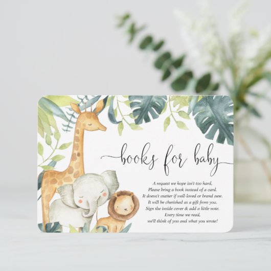 サファリ男女兼用動物のベビー エンクロージャーカード (スタンド正面)