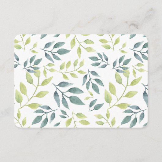 サファリ男女兼用動物のベビー エンクロージャーカード (裏面)