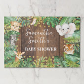 サファリ素朴アニマルシャワー涙遠くにランチョンマット ペーパーパッド (正面)