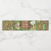 サファリ素朴アニマルベビシャワー ペットボトルラベル (シングルラベル)