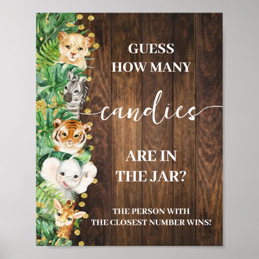 サファリ素朴シャワーゲームの看板 ポスター (正面)