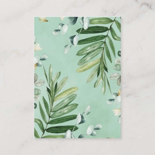 サファリ素朴ジャングルアニマルベビーおむつラッフル エンクロージャーカード (裏面)