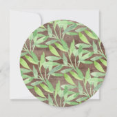 サファリ素朴ジャングル動物ボーイズベビーシャワー 招待状 (裏面)