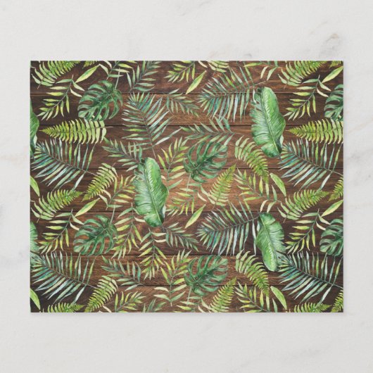 サファリ素朴タイムカプセル赤ちゃんシャワーアドバイスカード チラシ (裏面)