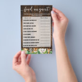 サファリ素朴ーゲストベビーシャワーゲームカードを見つける チラシ (ハンドル)