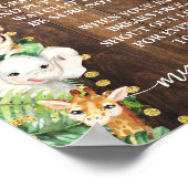 サファリ素朴ー動物私の水は赤ちゃんシャワーを壊した ポスター (角)