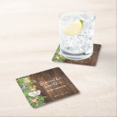 サファリ素朴ー動物金ゴールド赤ちゃんシャワーパーティーデコール スクエアペーパーコースター (インサイチュ)