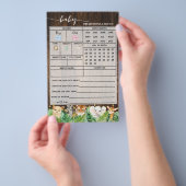 サファリ素朴予測アドバイスベビーシャワーカード チラシ (ハンドル)