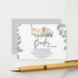 サファリ素朴野生動物図書室ベビー エンクロージャーカード