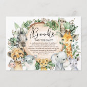 サファリ素朴野生動物図書室ベビー エンクロージャーカード (正面)