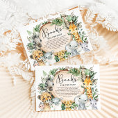 サファリ素朴野生動物図書室ベビー エンクロージャーカード