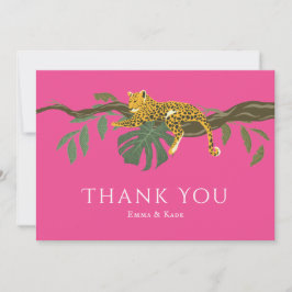 サファリ結婚のジャングル・チータありがとう サンキューカード