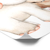 サファリ緑の木スライス赤ちゃんシャワーへようこそ ポスター (角)