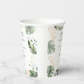 サファリ葉パームカップル赤ちゃんシャワー 紙コップ (右)