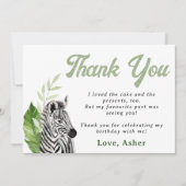 サファリ誕生日ありがとう サンキューカード (正面)