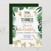 サファリ誕生日の招待状 招待状 (正面/裏面)