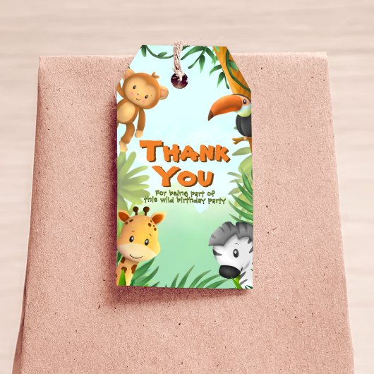 サファリ誕生日ギフトラベル ギフトタグ