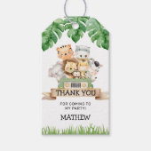 サファリ誕生日サンキューメッセージカード ギフトタグ (正面)