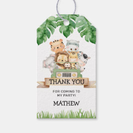 サファリ誕生日サンキューメッセージカード ギフトタグ