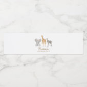 サファリ誕生日パーティー ペットボトルラベル (シングルラベル)