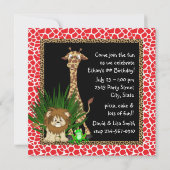 サファリ誕生日パーティー 招待状 (裏面)