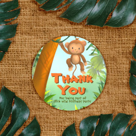 サファリ誕生日パーティー – Monkey ラウンドシール