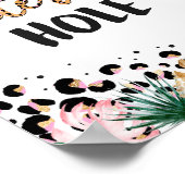 サファリ誕生日ヒョウ印刷ウォーターリングホールサイン ポスター (角)