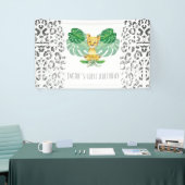 サファリ誕生日ライオンイラストレーション 横断幕 (トレードショー)