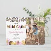 サファリ誕生日写真招待状 招待状 (スタンド正面)