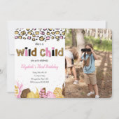 サファリ誕生日写真招待状 招待状 (正面)