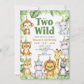 サファリ誕生日招待状トゥワイルドボーイ招待状 招待状 (正面)