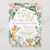 サファリ誕生日招待状トゥワイルド招待状 招待状 (正面/裏面)