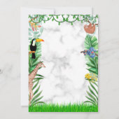 サファリ誕生日招待状 – ジャングルバースデーパーティー 招待状 (裏面)