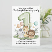 サファリ誕生日招待状 セーブザデート (スタンド正面)