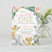 サファリ誕生日招待状 ワイルドワン招待状 招待状 (スタンド正面)