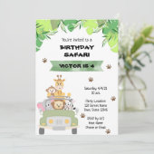 サファリ誕生日招待状 招待状 (スタンド正面)