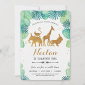 サファリ誕生日招待状 招待状 (正面)