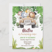 サファリ誕生日招待状 招待状 (正面)