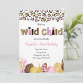 サファリ誕生日招待状 招待状 (スタンド正面)